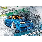 Альбом для рисования 40л А4 "Форсаж" скоба, мел.карт., мел.цв.обл., 100г/м2, Proff