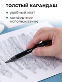 Карандаши чернографитные «Graf'Art» 3 штуки монолитные толстые: 2В, 6В, 9В, Малевичъ - 2