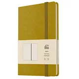 Книга для записей А4- 96л кл. "Joy Book. Фисташковый мусс" иск.кожа, тонир.блок, скругл.углы, ляссе, резинка