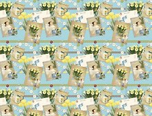 Бумага подарочная Феникс презент Желтые тюльпаны 100*70см 80 г/м 75202