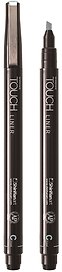 Ручка капиллярная  TOUCH Liner серый холодный, наконечник долото, TOUCH