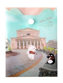 Папка -конверт «Москва. Большой театр» А6 на кнопке, вертикальная, Comix