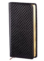 Записная книжка А6- 96л кл. "Clutch" черная, иск.кожа, золот.срез, IN FOLIO