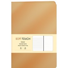 Книга для записей А5 80л "Soft Touch. Винтажное золото" иск.кожа, инт.обл., лин., тчк., нелин., ляссе, инд.уп.