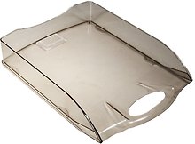 Лоток горизонтальный inФОРМАТ, пластиковый, дымчатый