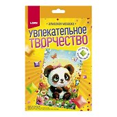 Набор для творчества Lori. Алмазная мозаика детская «Милая панда», 15 х 20 см, с частичным заполнением - 1