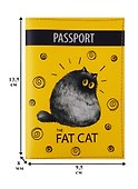 Обложка на паспорт «Fat cat», кожа - 1