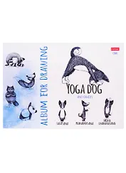 Альбом для рисования Hatber, Animals Yoga, А4, 24 листа, на скрепке, в ассортименте