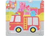Развивающая рамка Пожарная машина, дерево, 16 элементов