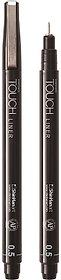 Ручка капиллярная  TOUCH Liner 0,5мм, серый холодный, TOUCH