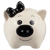 Копилка Свинка черно-белая (керамика) (12х11) (12-7365-8077)