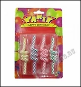 Набор свечей для торта (4шт) (9см) (592162)