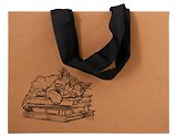 Пакет А5 21*27,5*8 "Книгочей" крафт, горизонт., жен.