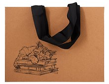 Пакет А5 21*27,5*8 "Книгочей" крафт, горизонт., жен.