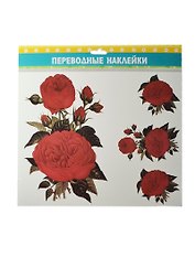 Наклейка-переводка Красный пион (132947) (28х23см) (упаковка)