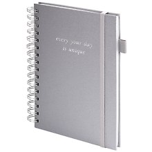Книга для записей А5 80л кл. "Calipso" серый, иск.кожа, резинка, гребень