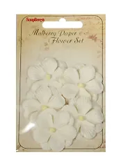 Анютины глазки, набор двойных цветочков 5 штук, белый