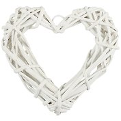 Заготовка из ротанга Сердце, 20*20, белый (2 вида) (11-00500-302520)