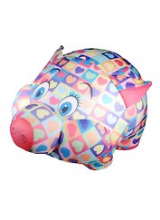 Игрушка декоративная Свинка-антистресс в сердечках (24х28см) (99-115)