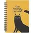 Записная книжка А6 120л кл. "Silly", черный кот, мягк.переплет, спираль - 0