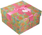 Коробка подарочная "Орнамент" бирюзовая, 15*15*8,5см