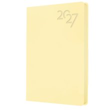 Ежедневник дат. 2027г. А6 176л "Soft Touch" пина колада, иск.кожа, интегр.переплет, тонир.блок, скругл.углы, ляссе, инд.уп