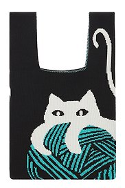 Сумочка вязаная Котик с клубком (текстиль) (20х33) (12-11515-B004)