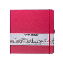 Скетчбук 20*20 80л "Sketchmarker" маджента, 140г/м2, слоновая кость, тв.обл.