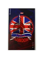 Блокнот А5 96л кл. "London" скоба, выб.лак, Hatber