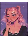 Книга для записей А5 96л кл. "Girl (Эксклюзив)" интегр.перепл., ламинация soft-touch
