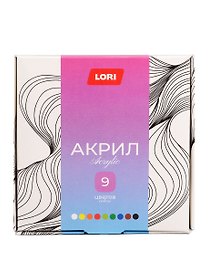 Краски акриловые "Акрил", 9 цв. по 20 мл (Акрк-011)