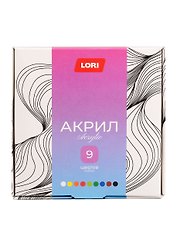 Краски акриловые "Акрил", 9 цв. по 20 мл (Акрк-011)