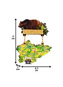 ГС Магнит Курган Карта Качели - медведь (дерево с зеркальной деталью) (7,5см) - 1