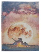 Алмазная мозаика (классическая), с подрамником, с полным заполнением "Свидание под Луной", 30 х 40 см