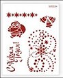 Трафарет пластиковый многоразовый Морозные узоры (20х25) (НГ006)