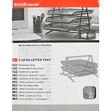 Лоток горизонтальный "Compass" металлический, двухуровневый, серебряный