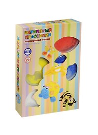 Шариковый пластилин мелкозернистый (1128) (6 цветов) (120гр) (2+) (коробка)