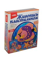 LORI Пк-013 Живопись пластилином Морская рыбка (+рамка) (набор д/творч.) (7+) (коробка)