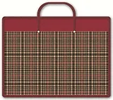 Папка для чертежей и рисунков А3 (45*33см) Феникс+"Шотландка" пластик., на молнии, с ручками