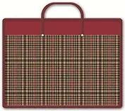 Папка для чертежей и рисунков А3 (45*33см) Феникс+"Шотландка" пластик., на молнии, с ручками