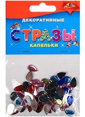Материалы для творчества Декоративные стразы Капельки (3+) (С3077) (упаковка)