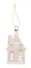Новогоднее подвесное украшение Домик розовый (пластик) (ПВХ бокс) (11см) (12-09305-N3) - 0