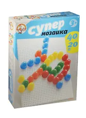 Супер Мозаика (02018) (d20) (40 фишек/5цв.) (3+) (коробка)