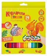 Карандаши цветные 24цв "Каляка-Маляка" дерев.трехгран.корпус, карт.уп.