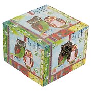 Шкатулка Две совы на голубом (12х12х9) (МДФ) 12-06654-DH3016-3