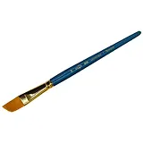 Кисть художественная №18 "Галерея", синтетика, плоская скошенная, короткая ручка, Гамма