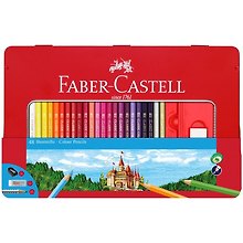 Карандаши цветные с ластиком, Faber-Castell, 48 цветов
