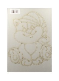 Трафарет Кот в шапке (А4) (232) (упаковка)