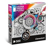 Арт-терапия, Пазл Clementon Цветок 500эл.+3D очки 35053