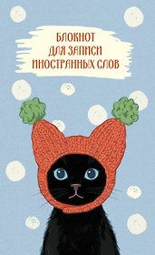 Блокнот для записи иностранных слов 84x108/32 (Кот в шапке)